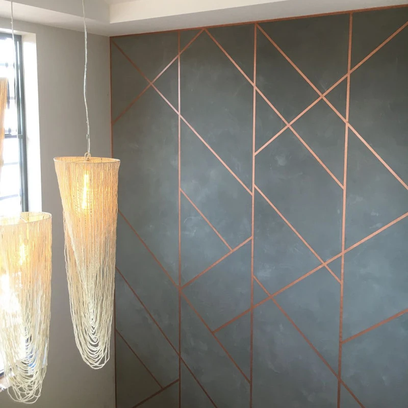 Vopsea Decorativa Marmorino KS  Mozaic cu Rosturi Metalice