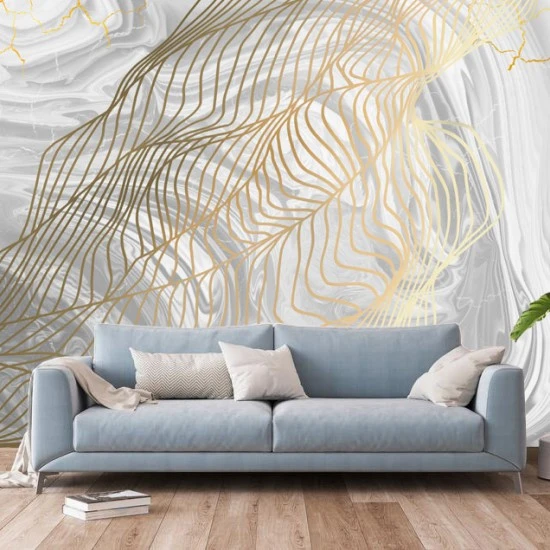 FOTO TAPET Aesthetic Gray Feathers, gri abstract, dimensiuni pe comanda FOTO TAPET Aesthetic Gray Feathers, gri abstract, dimensiuni pe comanda
