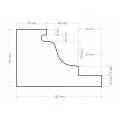 Solbanc, Pervaz  fereastră exterior S001 polistiren 120x80x2000 mm
