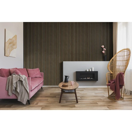 Panou decorativ Linea Slim 3 negru stejar