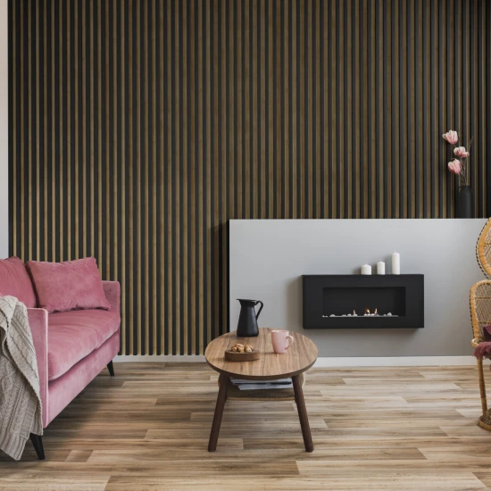 Panou decorativ Linea Slim 3 negru stejar