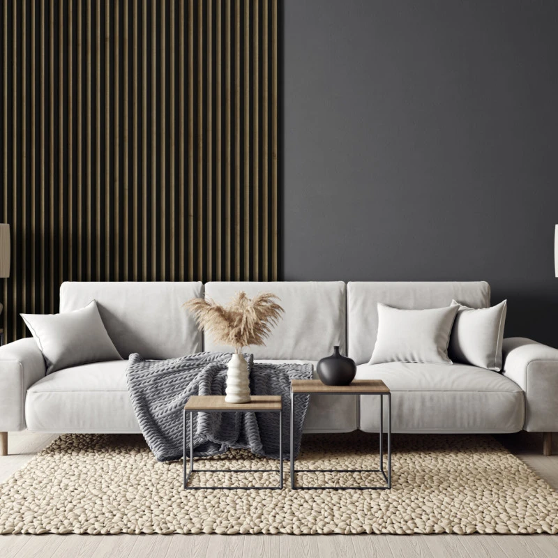 Panou decorativ Linea Slim 1 negru stejar