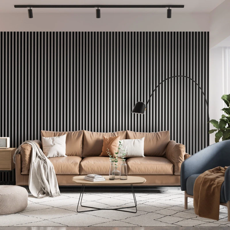 Lamele decorative Linea Slim Single negru 