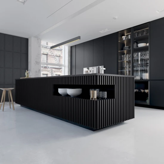 Lamele decorative Linea Slim Single negru 