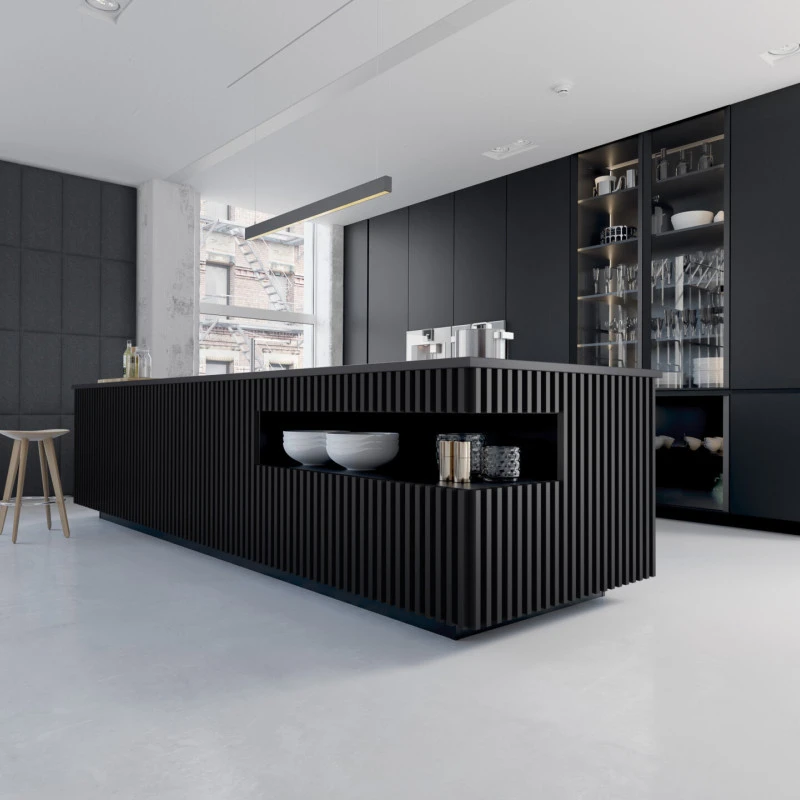 Lamele decorative Linea Slim Single negru 