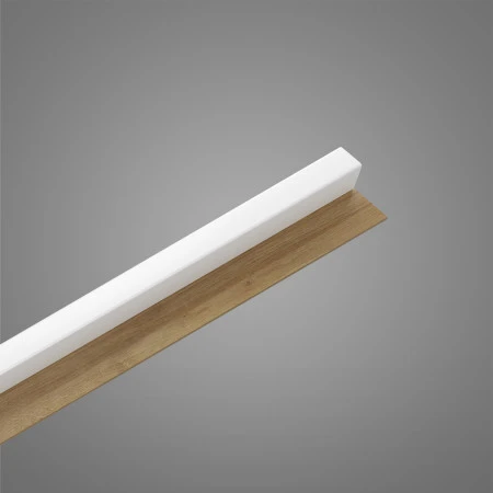 Panou decorativ tip riflaj Linea Slim 1 alb stejar
