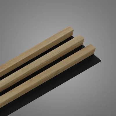Panou decorativ tip riflaj Linea Slim 3 stejar negru  Stegu