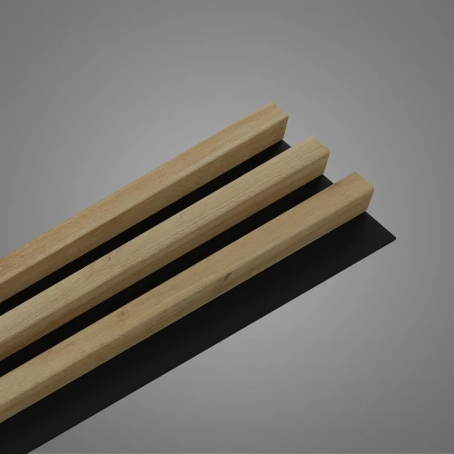 Panou decorativ tip riflaj Linea Slim 3 stejar negru 