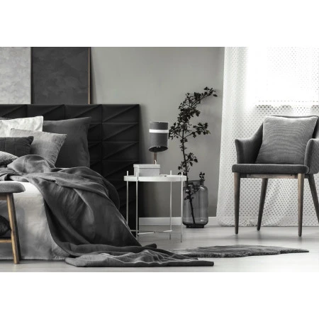 Panou tapitat ABIES herringbone-Paralelogram negru dreapta R100R 30x15 Stegu