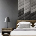 Panou tapitat ABIES herringbone-Paralelogram negru dreapta R100R 30x15