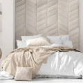 Panou tapitat ABIES herringbone-Paralelogram bej stanga R21L 30x30