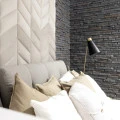 Panou tapitat ABIES herringbone-Paralelogram bej dreapta R21R 30x15