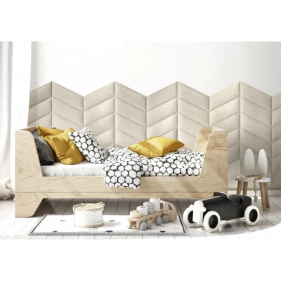 Panou tapitat ABIES herringbone-Paralelogram bej stanga R21L 30x15 Stegu