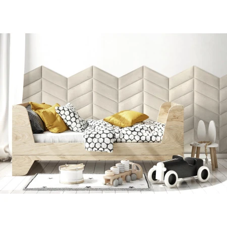 Panou tapitat ABIES herringbone-Paralelogram bej dreapta R21R 30x15 Stegu