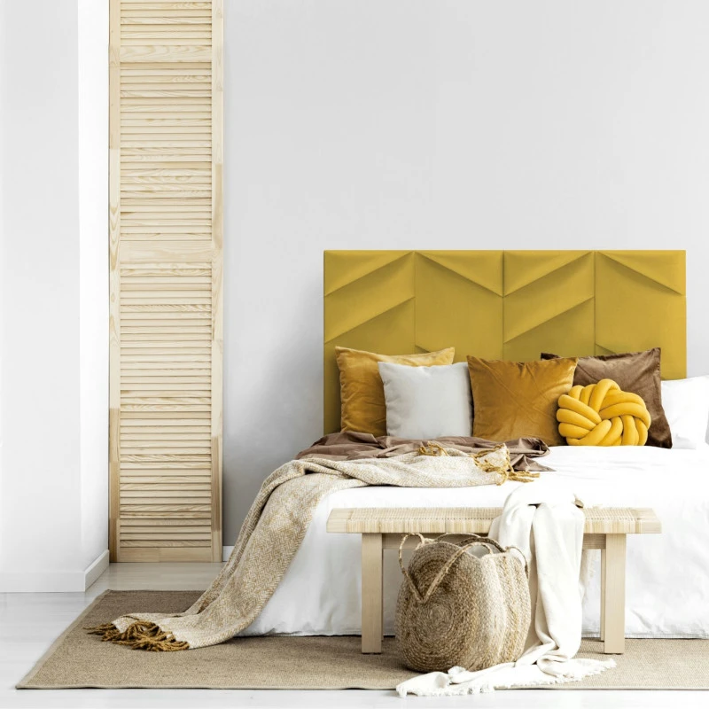 Panou tapitat ABIES herringbone-Paralelogram galben stanga R41L 30x15