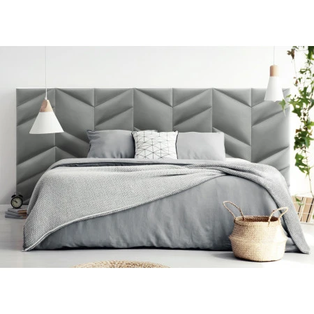 Panou tapitat ABIES herringbone-Paralelogram gri drepta R91R 30x30 Stegu