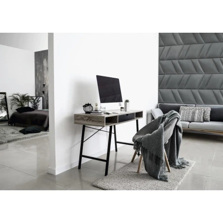 Panou tapitat ABIES herringbone-Paralelogram gri stanga R95L 30x30 Stegu