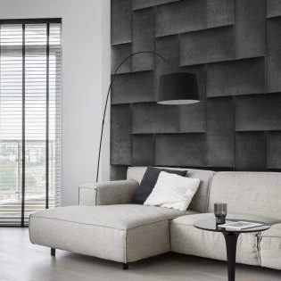 Panou tapitat BASIC 01-Dreptunghi negru MV99 60x30