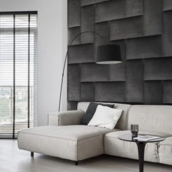 Panou tapitat BASIC 01-Dreptunghi negru MV99 60x30