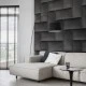Panou tapitat BASIC 01-Dreptunghi negru MV99 60x30