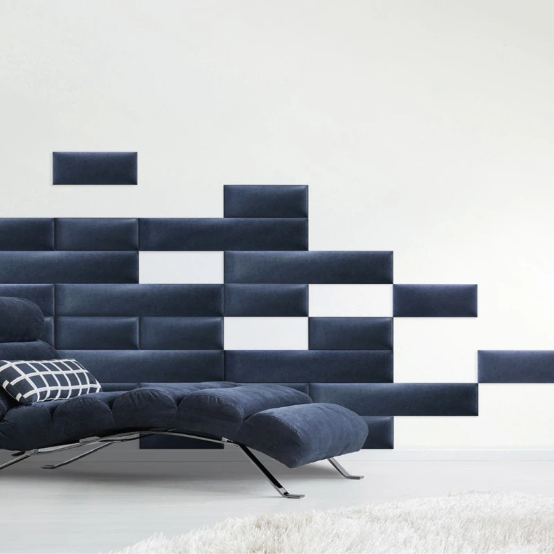 Panou tapitat BASIC 03-Dreptunghi albastru M20 60x15