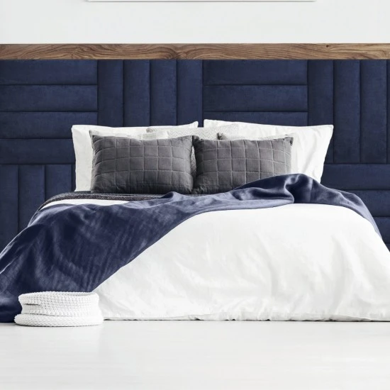 Panou tapitat BASIC 03-Dreptunghi albastru M20 60x15