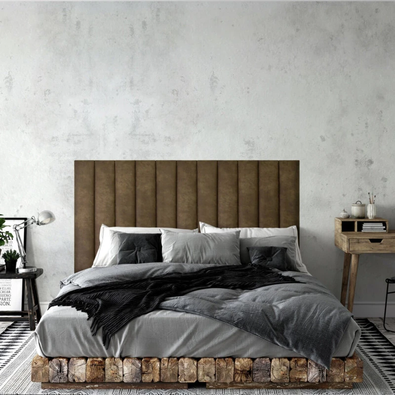Panou tapitat BASIC 03-Dreptunghi maro PR22 90x15