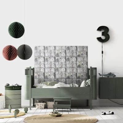 Panou tapitat PRINT KIDS PK01-Patrat model ursulet 30x30 Stegu