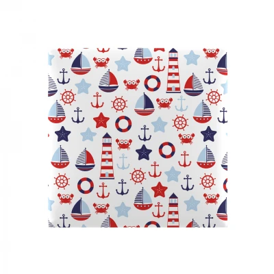 Panou tapitat PRINT KIDS PK02-Patrat model nautic 30x30 Stegu