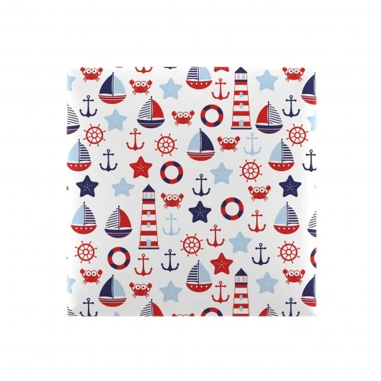 Panou tapitat PRINT KIDS PK02-Patrat model nautic 30x30