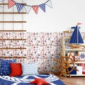 Panou tapitat PRINT KIDS PK02-Patrat model nautic 30x30