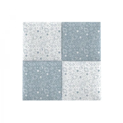 Panou tapitat PRINT KIDS PK05-Patrat model cosmos 30x30 set 4 buc. Stegu