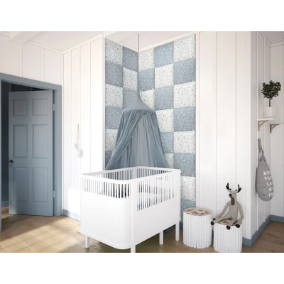 Panou tapitat PRINT KIDS PK05-Patrat model cosmos 30x30 set 4 buc. Stegu