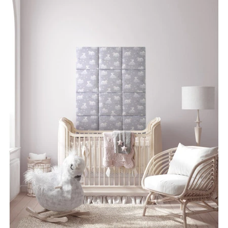Panou tapitat PRINT KIDS PK06-Patrat model norisor 30x30