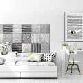 Panou tapitat PRINT KIDS PK07-Patrat model geometric 30x30 set 8 buc.