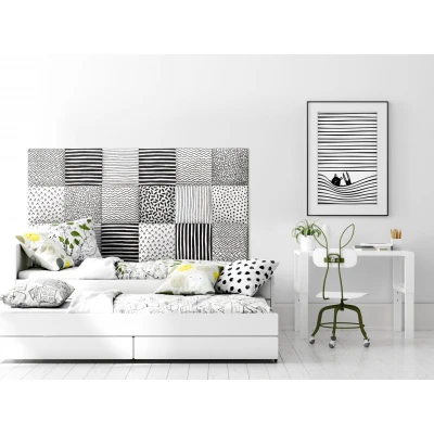 Panou tapitat PRINT KIDS PK07-Patrat model geometric 30x30 set 8 buc. Stegu