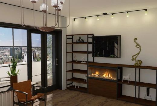 Design Interior -Apartament 2 camere , Bucuresti , stil Chic Industrial