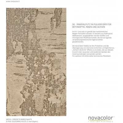 Vopsea decorativa cu efect de beton aparent - Archi+ Concrete Novacolor