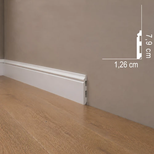 Plinta LPC07 7.9 X 1.26 X 244 cm, Duropolimer, Cezar