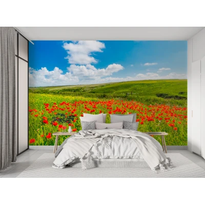 Fototapet fara imbinari Field Of Poppies Premier Decor