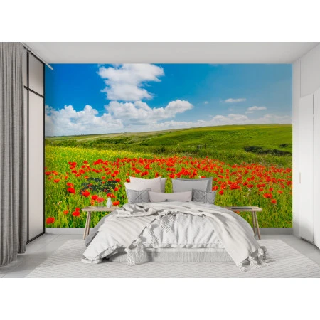 Fototapet fara imbinari Field Of Poppies Premier Decor