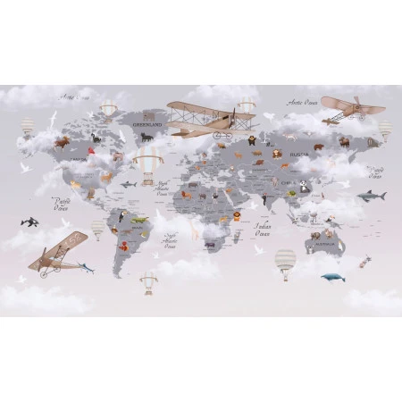 Fototapet fara imbinari Map Of Flying Dreams Premier Decor