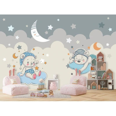 Fototapet fara imbinari  Dream Teddy Bear On The Cloud Premier Decor
