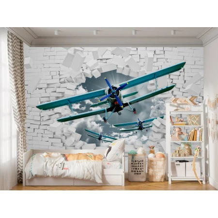 Fototapet fara imbinari Planes Premier Decor
