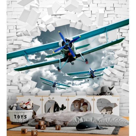 Fototapet fara imbinari Planes Premier Decor