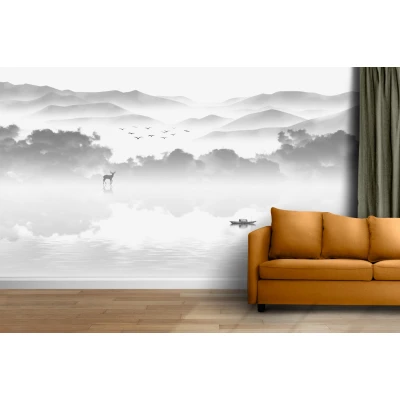 Fototapet fara imbinari Gray Morning Premier Decor