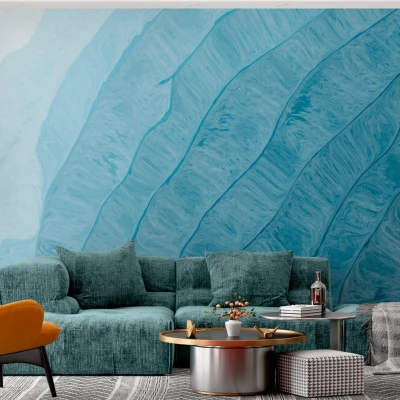 Fototapet fara imbinari Abstract Watercolor Paint Dark Blue Color Grunge Texture Premier Decor