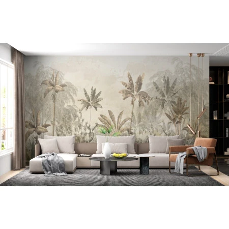 Fototapet fara imbinari Light Beige Rainforest Premier Decor