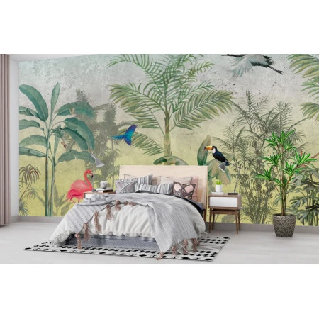 Fototapet fara imbinari Vintage Exotic Forest Premier Decor