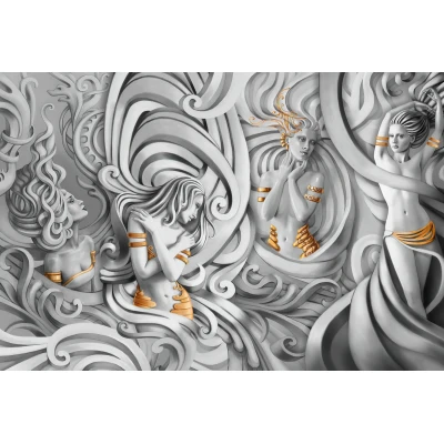 Fototapet fara imbinari Goddess Dance 3D Living si Dormitor Premier Decor